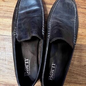 Born Men's Dark Brown Leather Slip-Ons